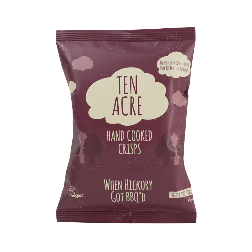 TEN ACRE Crisps Hickory BBQ 40g (Case 24)