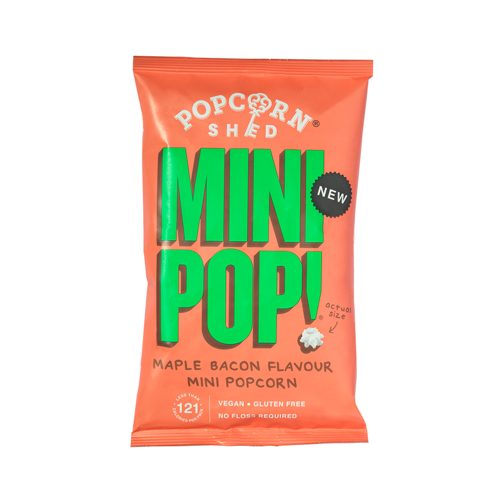 POPCORN SHED Maple Bacon Mini Pop 28G (Case 24)
