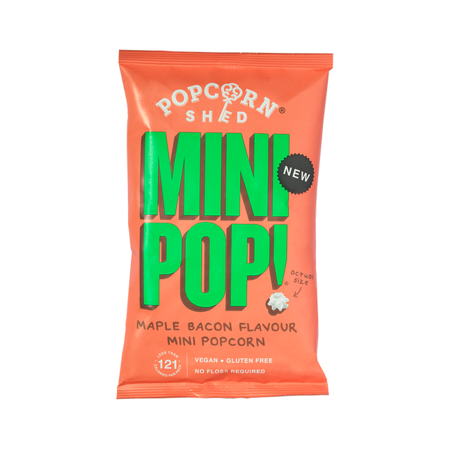 POPCORN SHED Maple Bacon Mini Pop 28G (Case 24)