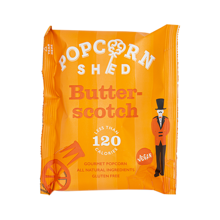 POPCORN SHED Butterscotch Popcorn Snack Pack 24G (Case 16)