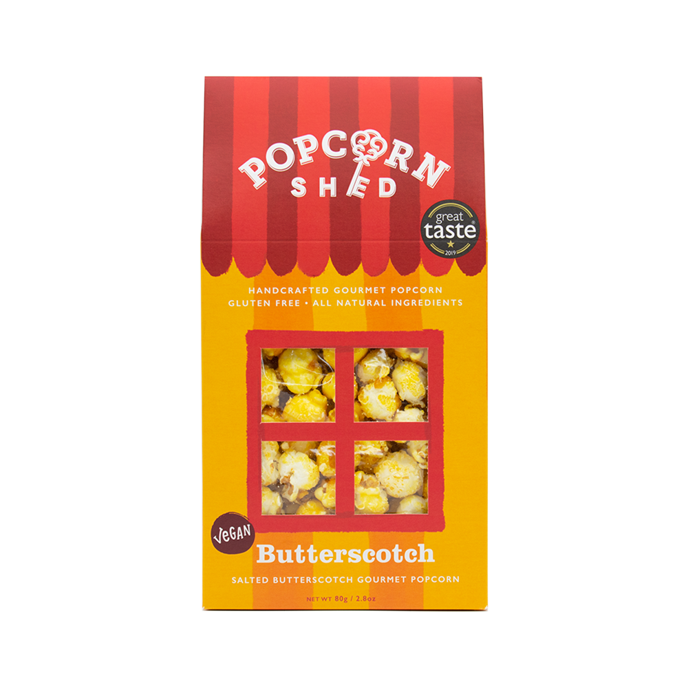 POPCORN SHED Butterscotch Popcorn Shed 80G (Case 10)