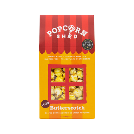 POPCORN SHED Butterscotch Popcorn Shed 80G (Case 10)
