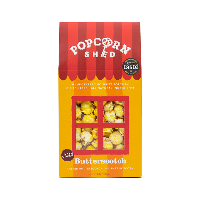 POPCORN SHED Butterscotch Popcorn Shed 80G (Case 10)