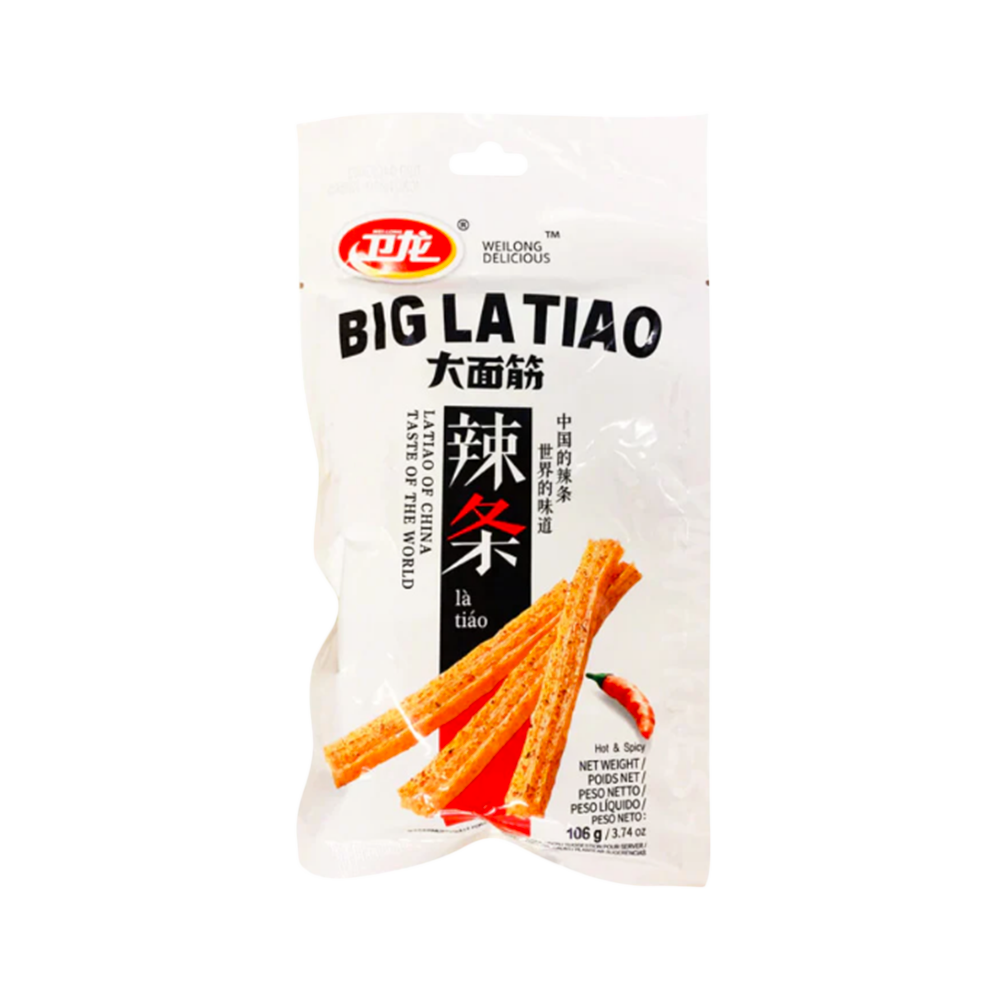 WEILONG LATIAO Gluten Strips - Hot Flavour 106g - Longdan Official