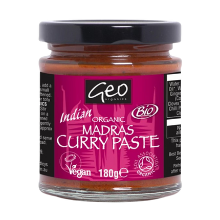 GEO ORGANICS Madras Curry Paste 180g - Longdan Official