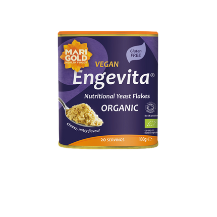 MARIGOLD Engevita Yeast Flakes Purple - Organic 100g (Case 6)