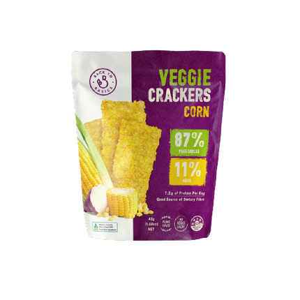 BACK TO BASICS Veggie Crackers Corn 45g (Case 12)