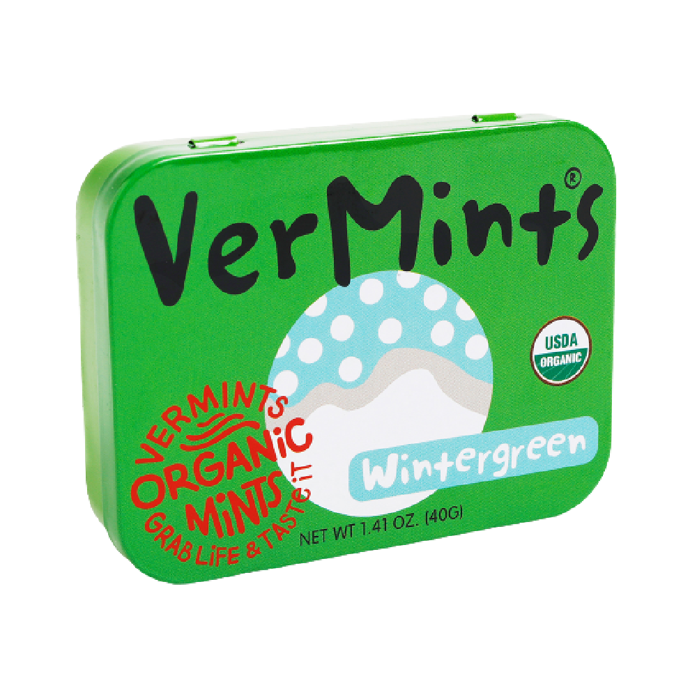VERMINTS Organic Wintergreen Mints 40g - Longdan Official