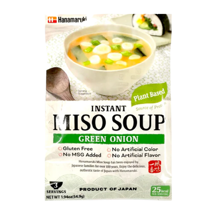 HANAMARUKI Instant Miso Soup - Green Onion (3pcs) 54.9g - Longdan Official