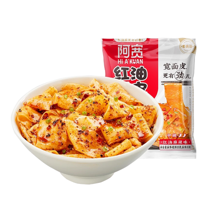 BAI JIA A-Kuan Broad Noodle (Bag) - Spicy Flavour 115g (Case 20)