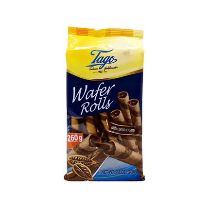 TAGO Wafer Rolls - Cacao 260g (Case 24)