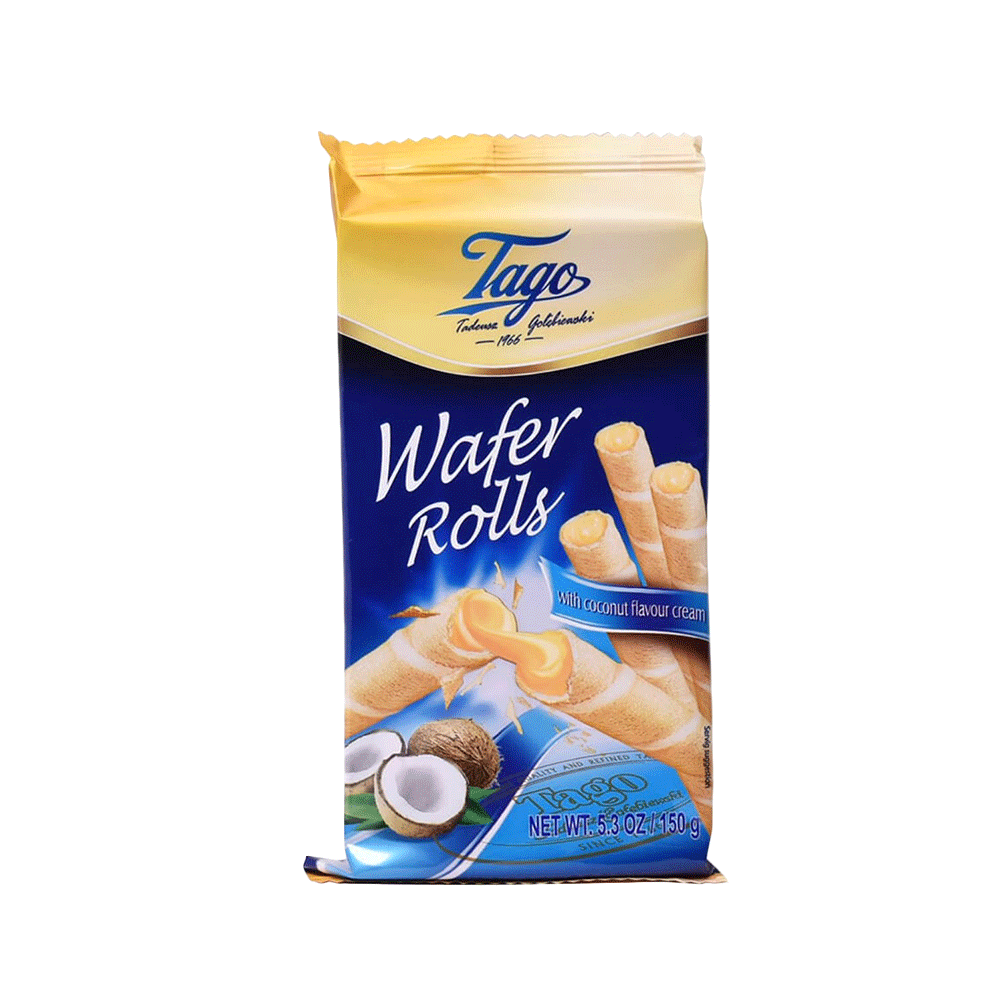 TAGO Wafer Rolls - Coconut 260g (Case 24)