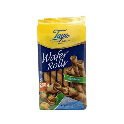 TAGO Wafer Rolls - Peanut 260g (Case 24)