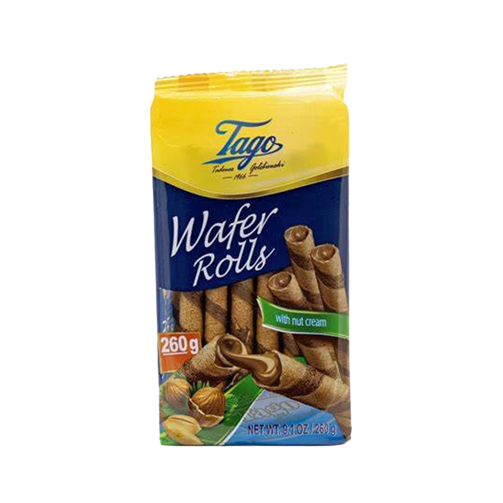 TAGO Wafer Rolls - Peanut 260g (Case 24)