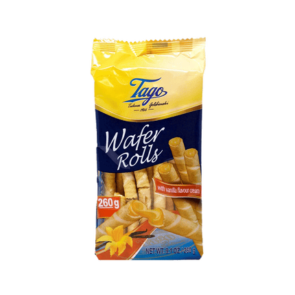 TAGO Wafer Rolls - Vanilla 260g (Case 24)