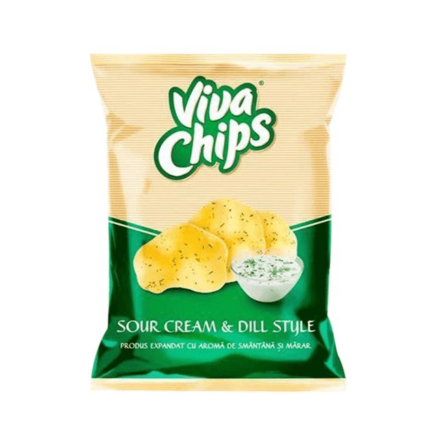 VIVA Chips Sour Cream & Dill 100g (Case 20)