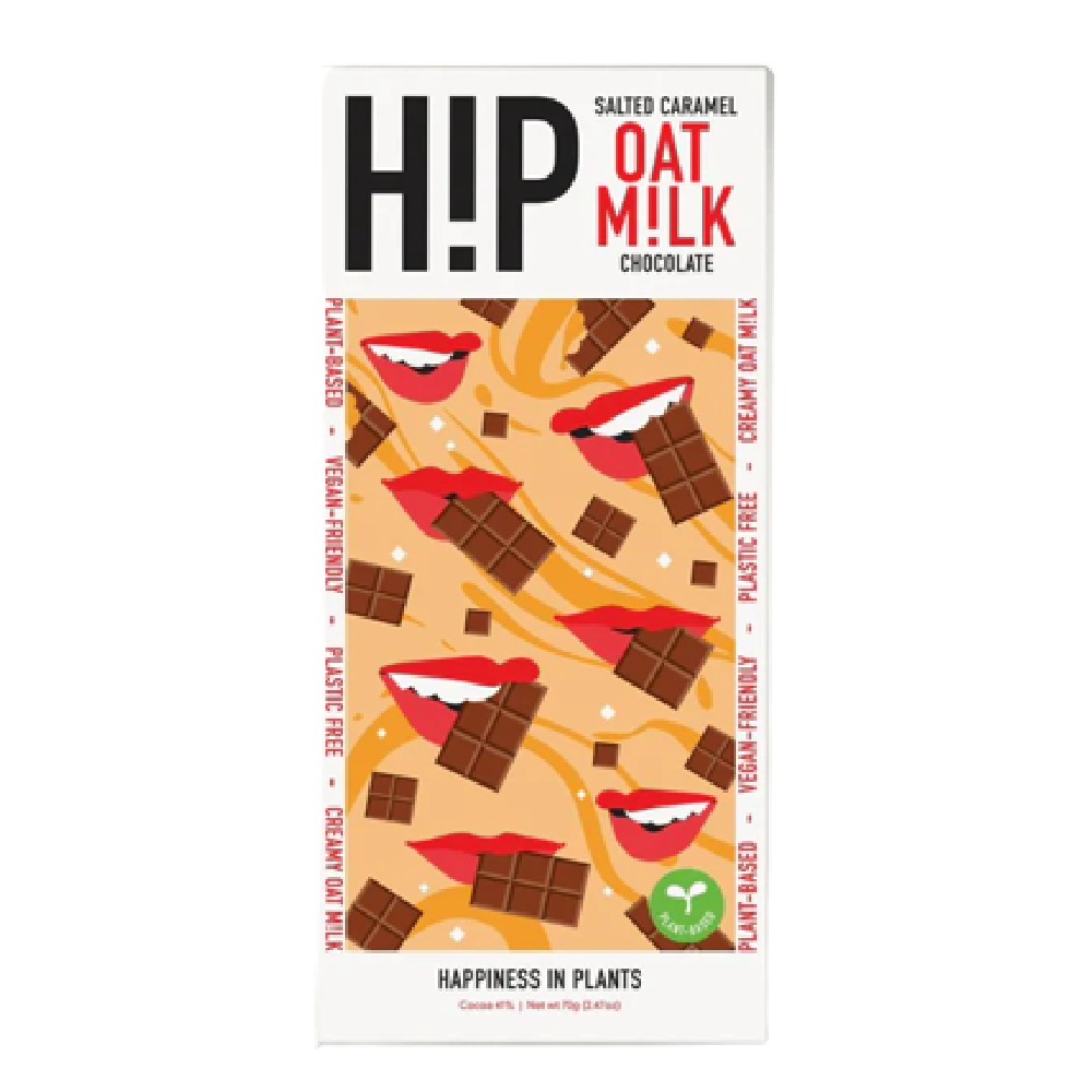 HIP Salted Caramel Oat Milk Chocolate Bar 70g - Longdan Official