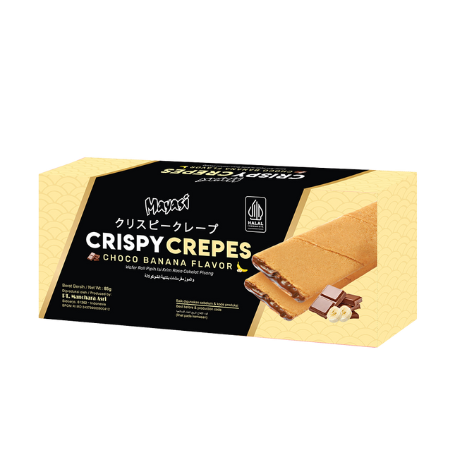 Mayasi Crispy Crepes Choco-Banana 85g (Case 24)
