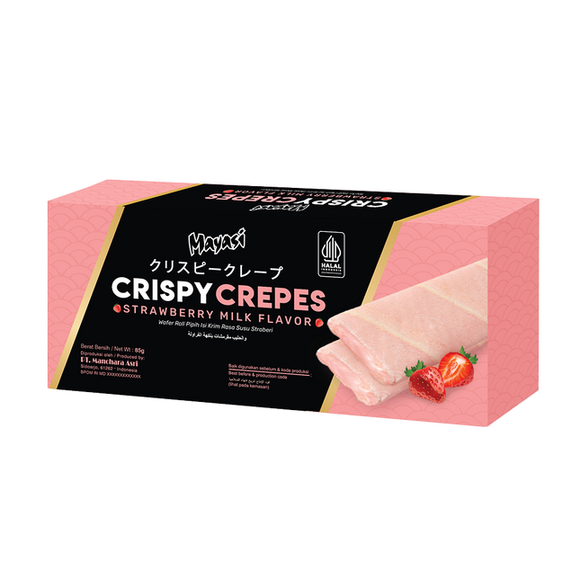 Mayasi Crispy Crepes Strawberry 85g (Case 24)
