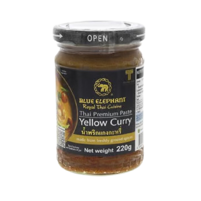 BLUE ELEPHANT Thai Premium Paste Yellow Curry Jar 220g - Longdan Official