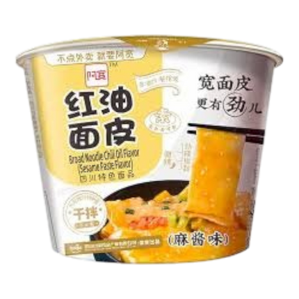 BAI JIA A-Kuan Broad Noodle (Bowl) - Sesame Paste 120g (Case 12)