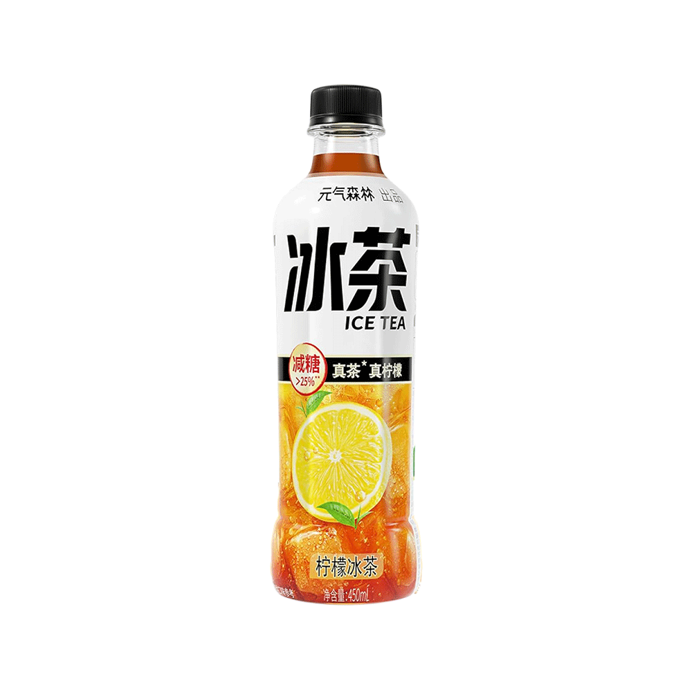 GENKI FOREST Lemon Black Tea Ice Tea 450ml (Case 15)