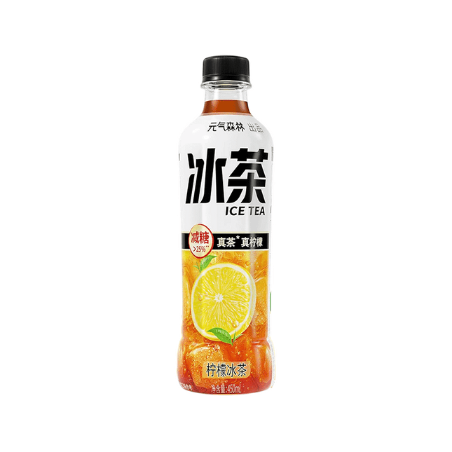 GENKI FOREST Lemon Black Tea Ice Tea 450ml (Case 15)