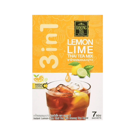 RANONG TEA Thai Tea Lemon Lime Mix (7 sachets) 175g - Longdan Official