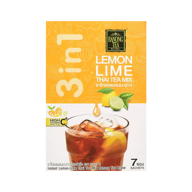 RANONG TEA Thai Tea Lemon Lime Mix (7 sachets) 175g - Longdan Official