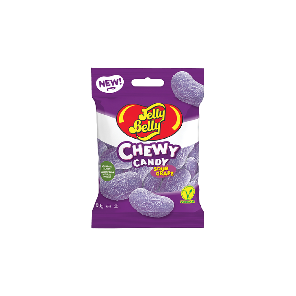 JELLY BELLY Sour Grape Chewy Candy 60g - Longdan Official