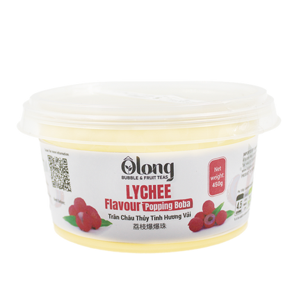 OL Lychee Popping Boba 450g (Case 24)