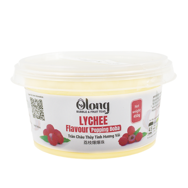 OL Lychee Popping Boba 450g (Case 24)