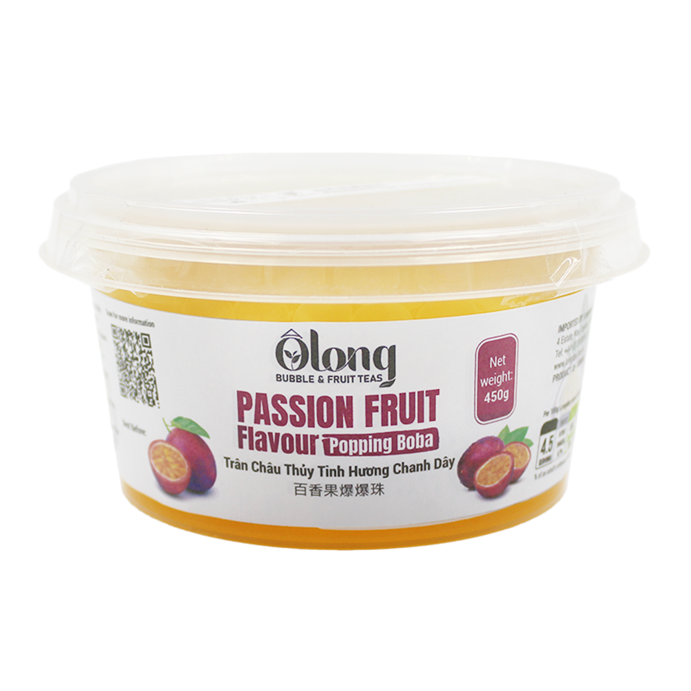 OL Passion Fruit Popping Boba 450g (Case 24)