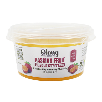 OL Passion Fruit Popping Boba 450g (Case 24)
