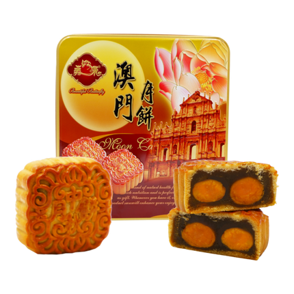 BEAUTIFUL BUTTERFLY Mooncake White Lotus With Double Yolks -Matcha Flavor 180g (Case 32)