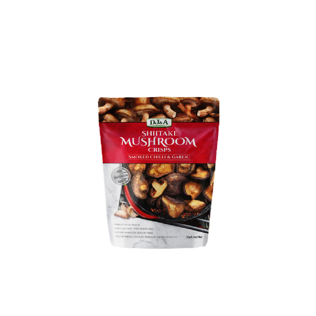 DJ & A Shiitake Mushroom Crisps Smoked Chilli & Garlic 30g - Longdan Official