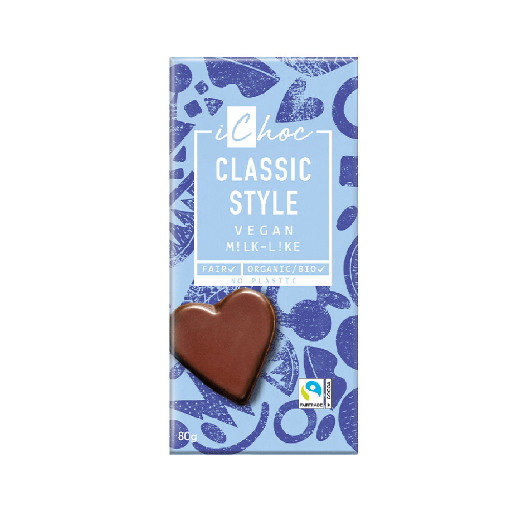 ICHOC Organic Chocolate Bar Classic Style 80g - Longdan Official