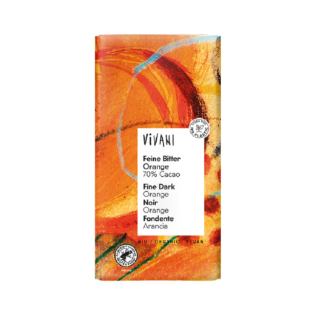 VIVANI Organic Chocolate Fine Dark Orange 100g - Longdan Official