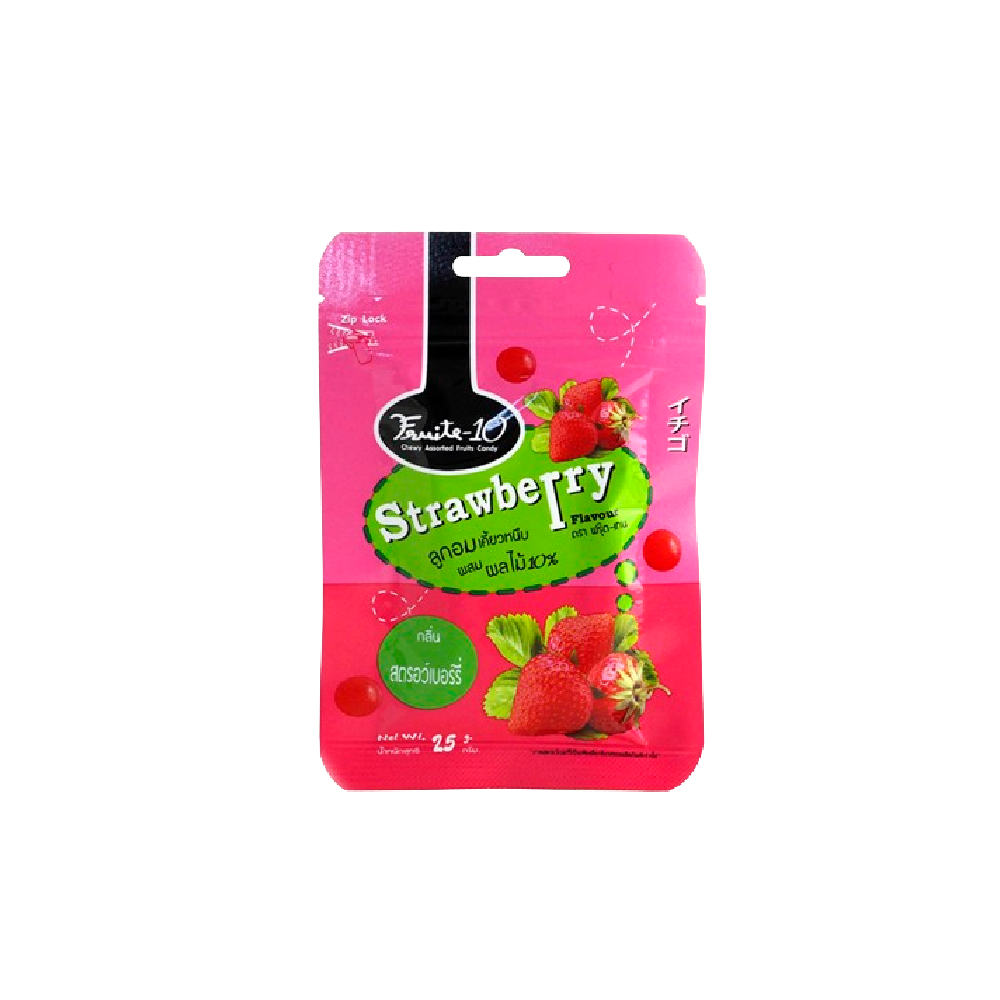 FRUITEN 10% Fruit Candy Strawberry Flavor 25g (Case 192)