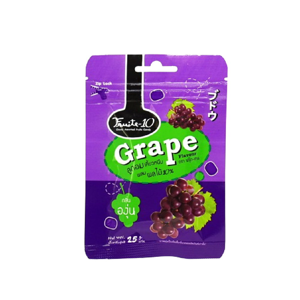 FRUITEN 10% Fruit Candy Grape Flavor 25g (Case 192)