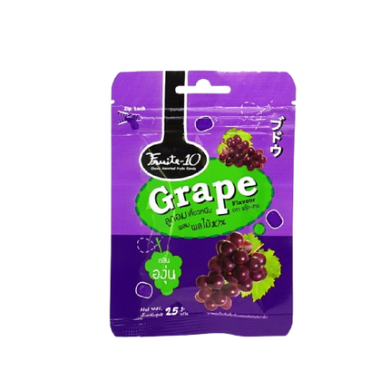 FRUITEN 10% Fruit Candy Grape Flavor 25g (Case 192)