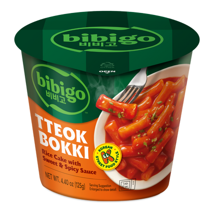 CJ BIBIGO Tokpokki Cup Sweet & Spicy 125g (Case 24)