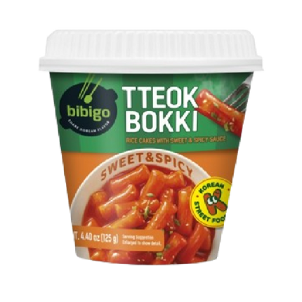 CJ BIBIGO Tokpokki Cup Sweet & Spicy 125g (Case 24)