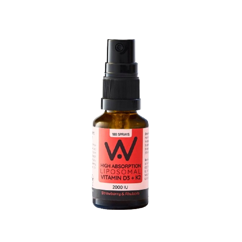 WELL ACTUALLY Liposomal Vitamin D3 + K2 Spray 2000IUs Strawberry Rhubarb Flavour 25ML - Longdan Official