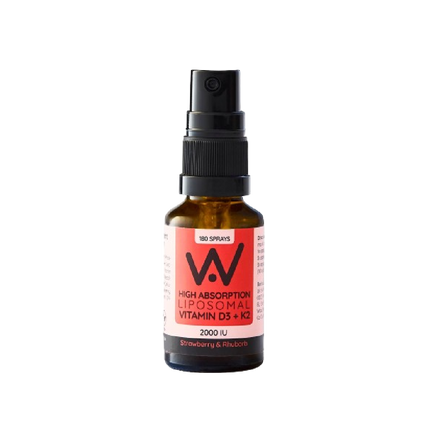 WELL ACTUALLY Liposomal Vitamin D3 + K2 Spray 2000IUs Strawberry Rhubarb Flavour 25ML - Longdan Official