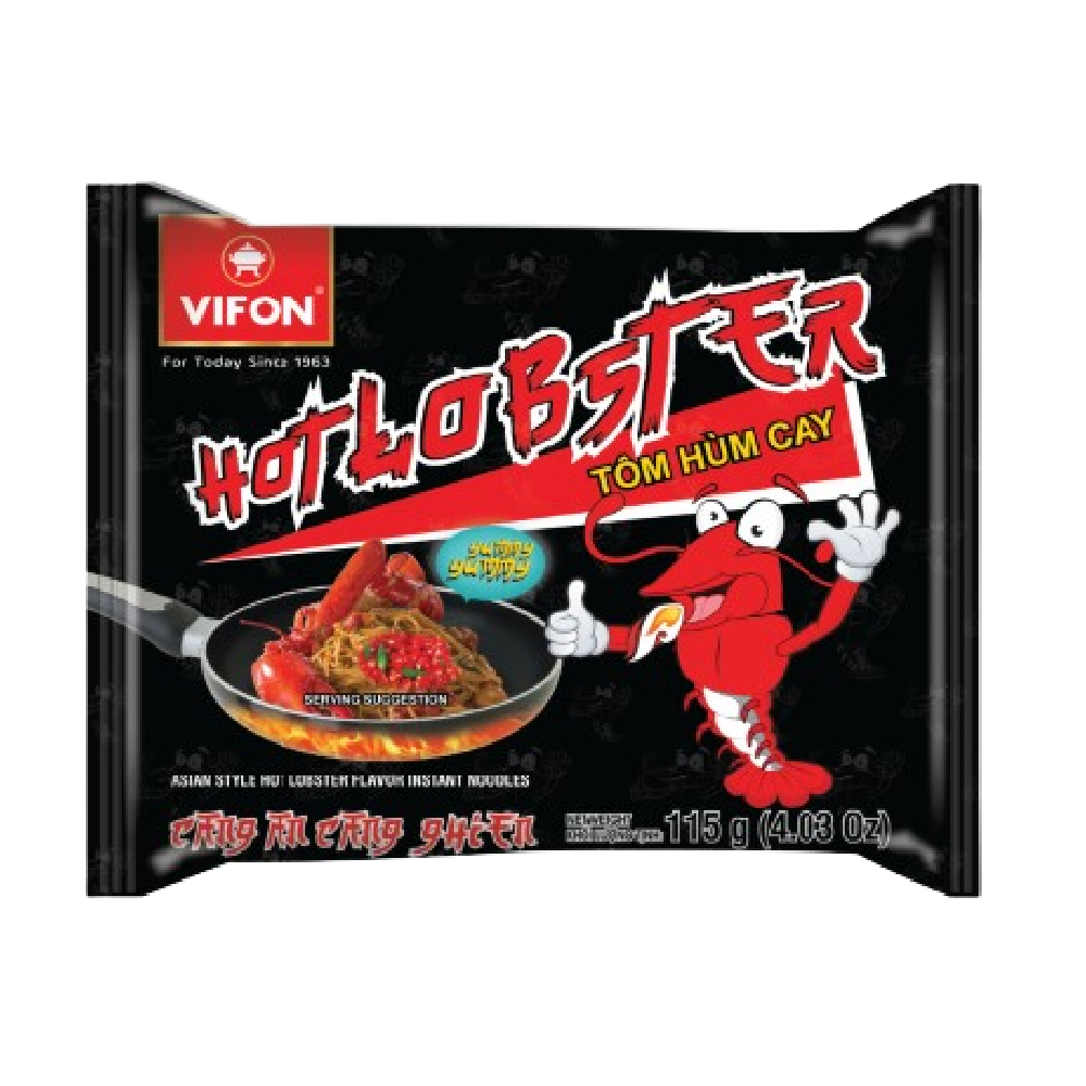 Vifon Asian Style Hot Lobster Flavour Instant Noodles 115g (Case 40)