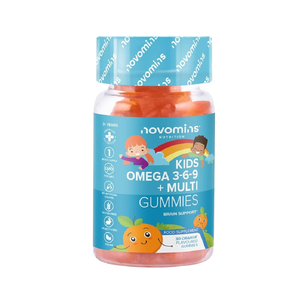 NOVOMINS Kids Omega 3-6-9 + Multivitamin 30 Gummies (Case 120)