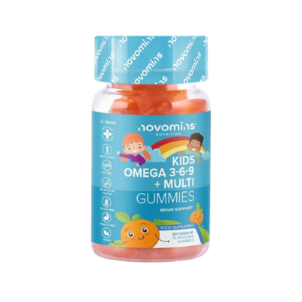 NOVOMINS Kids Omega 3-6-9 + Multivitamin 30 Gummies (Case 120)