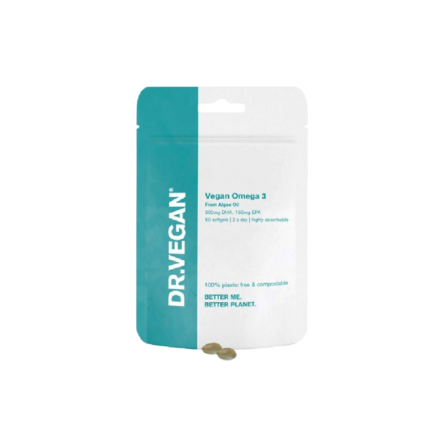 DR VEGAN Omega 3 300mg DHA 150 EPA 60 Capsules (Case 5)