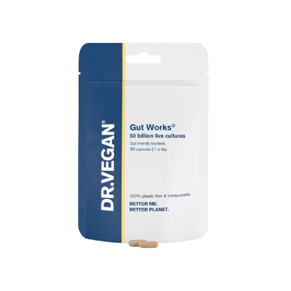 DR VEGAN Gut Works Pre & Probiotic 50bn CFU 30 Capsules - Longdan Official